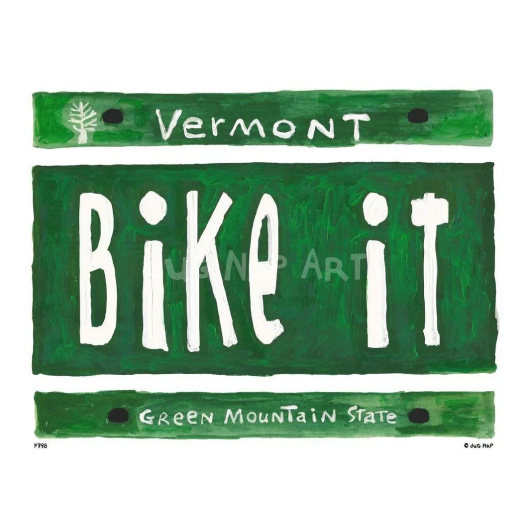 VT Plate - Bike It Art Print (8.5"x11")