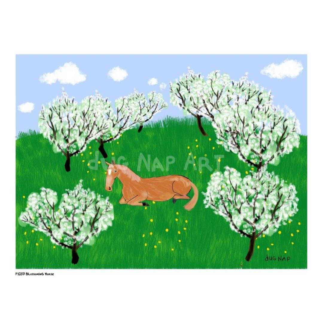 Blossoming Horse Art Print (8.5"x11")