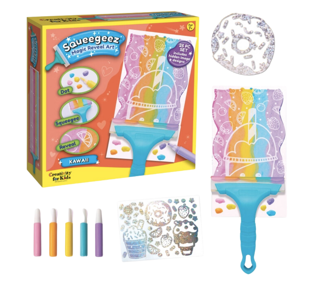 Squeegeez Magic Reveal Art Kawaii Paint Set for Kids