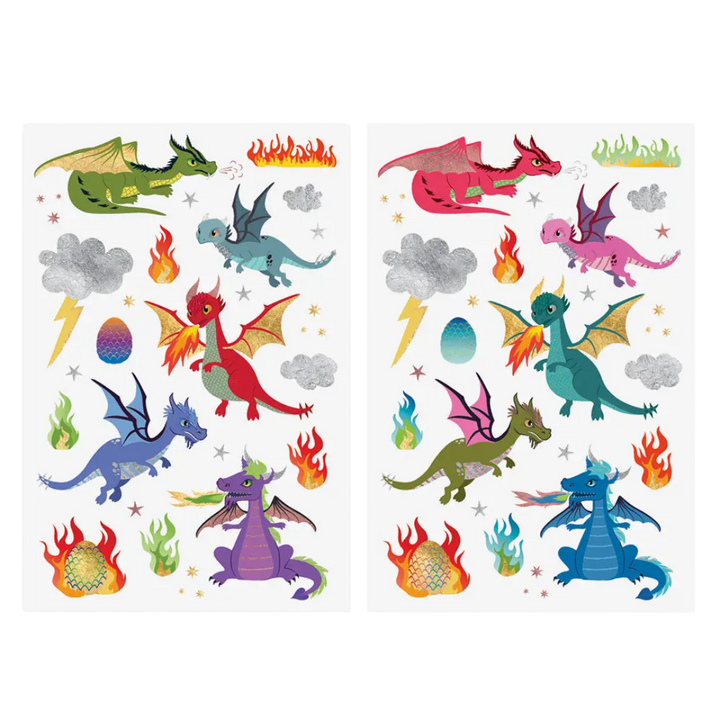Dragons Kids Metallic Temporary Tattoo Pack | Kids Gift