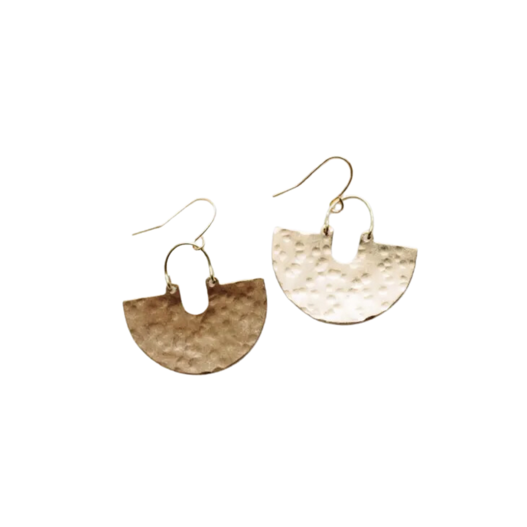 Hammered Flint Earrings