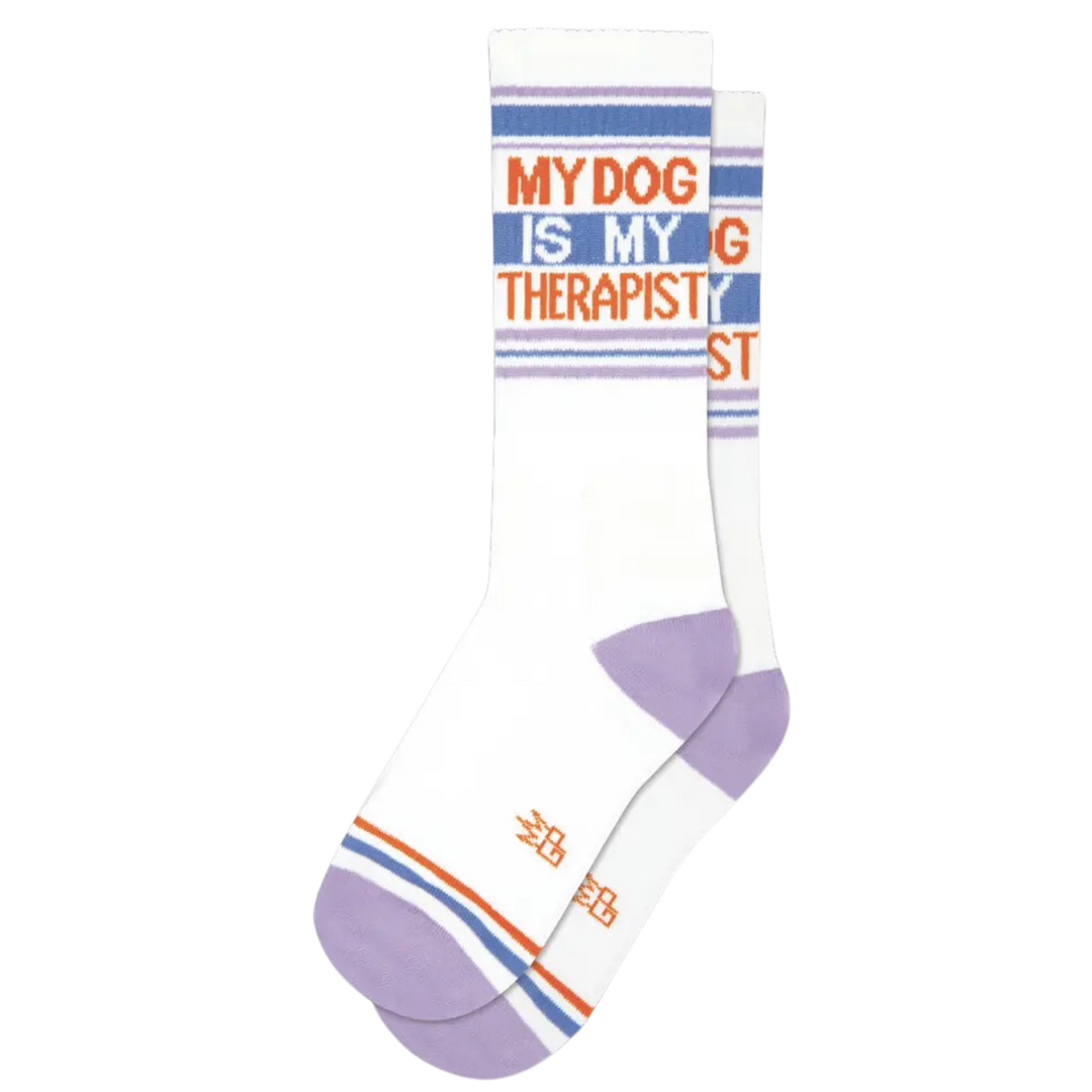 My Dog Is My Therapist Gym Crew Socks