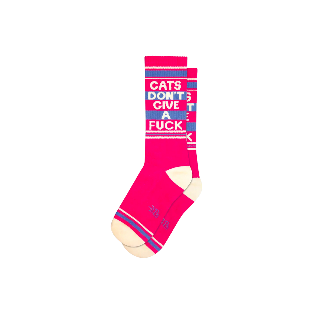 Cats Don't Give A Fuck Gym Crew Socks