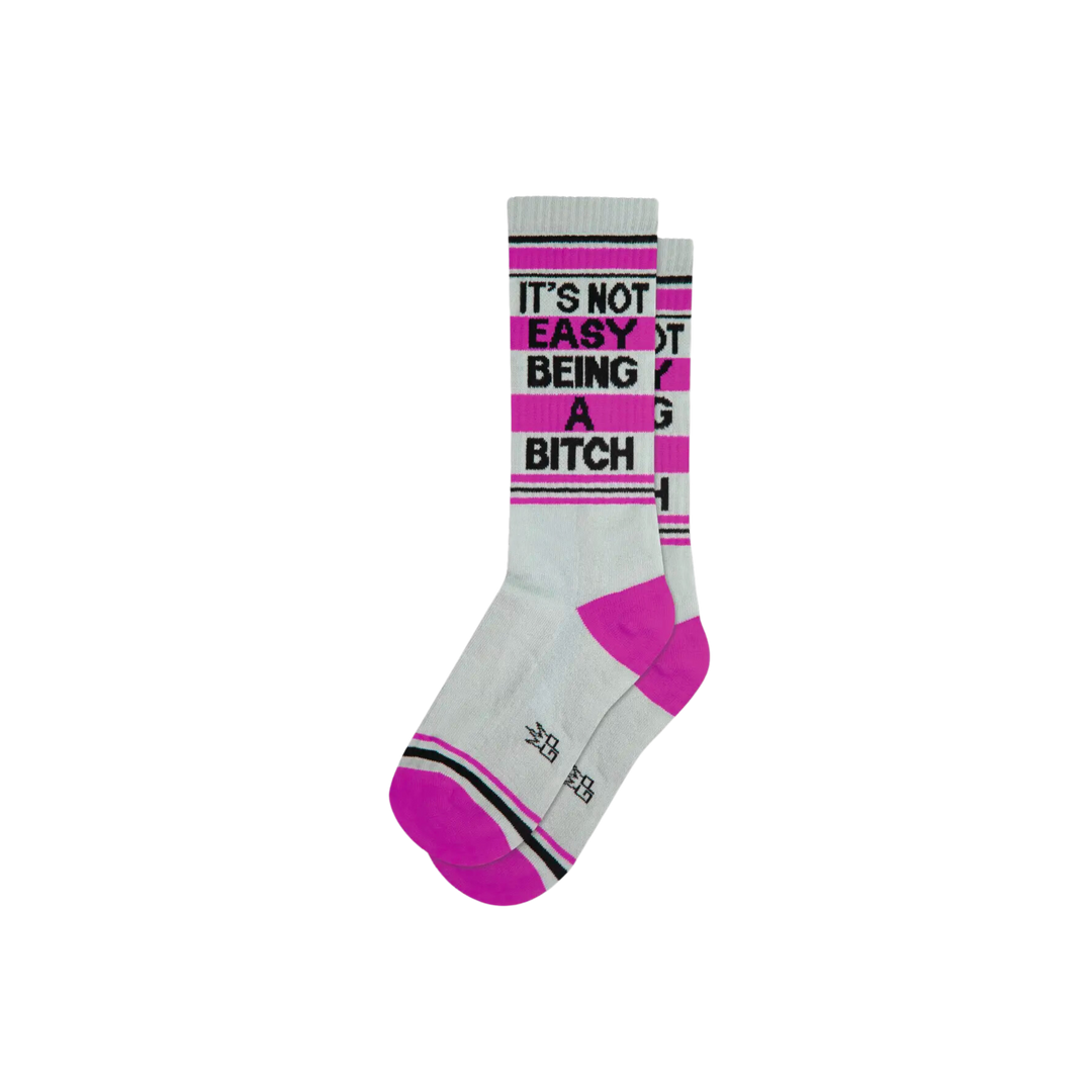 It's Not Easy Being A Bitch Gym Crew Socks