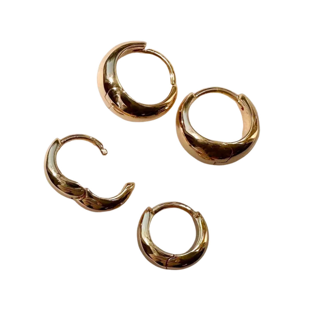 Dome Huggie Hoops
