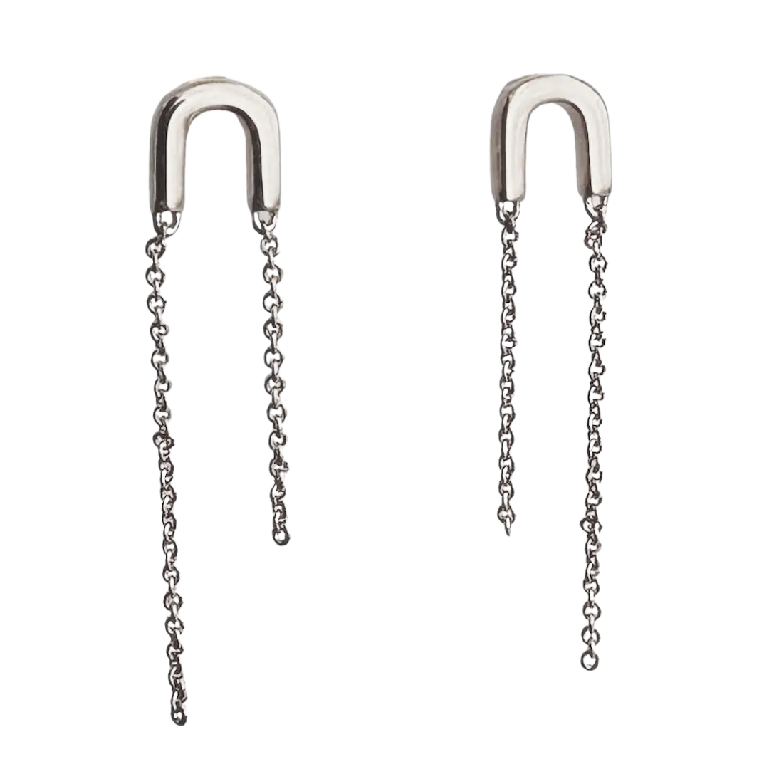 Arc Double Chain Earring