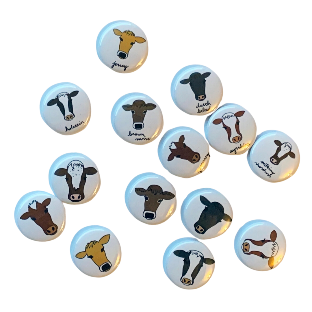 Dairy Cow Buttons - Assorted