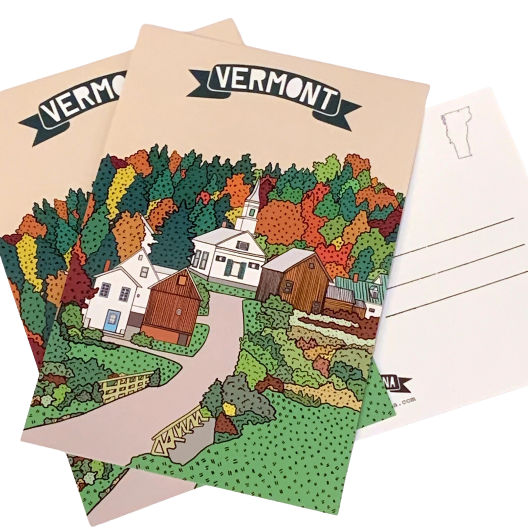 Vermont Autumn Township Postcard