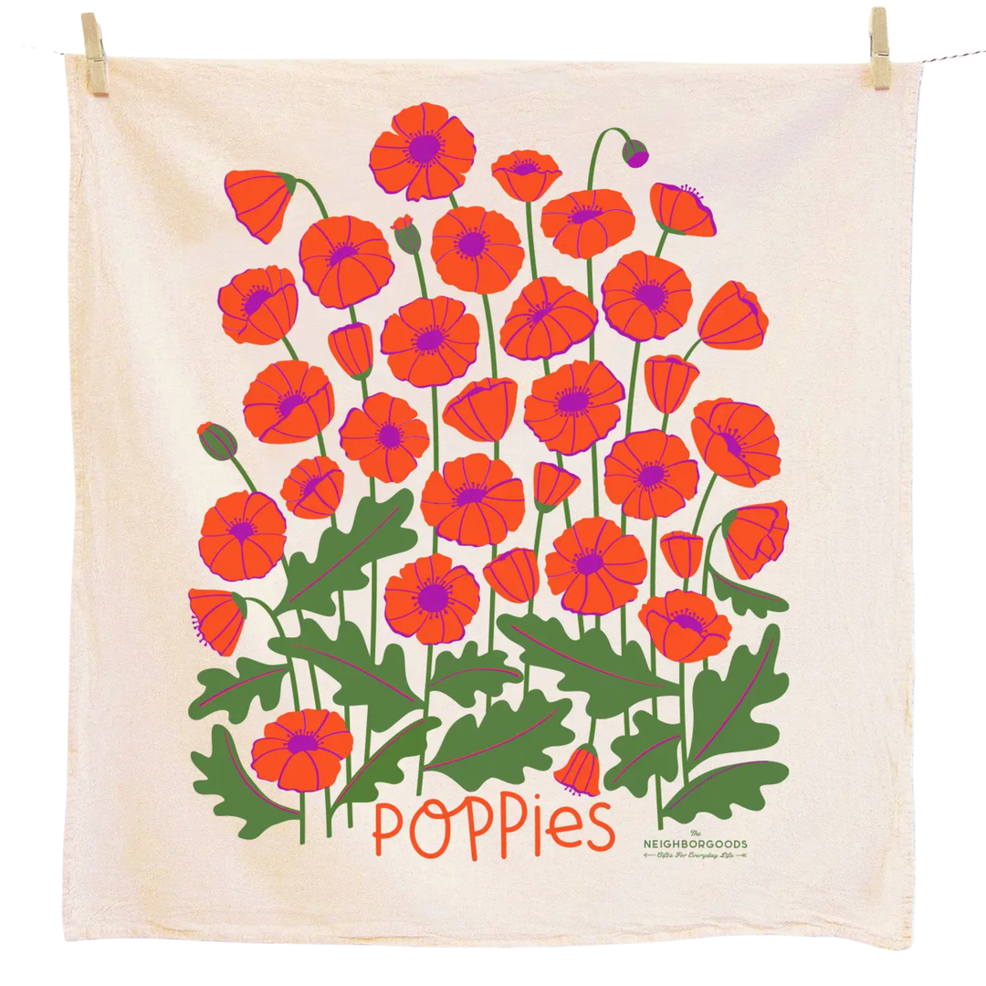 Poppies Dish Towel