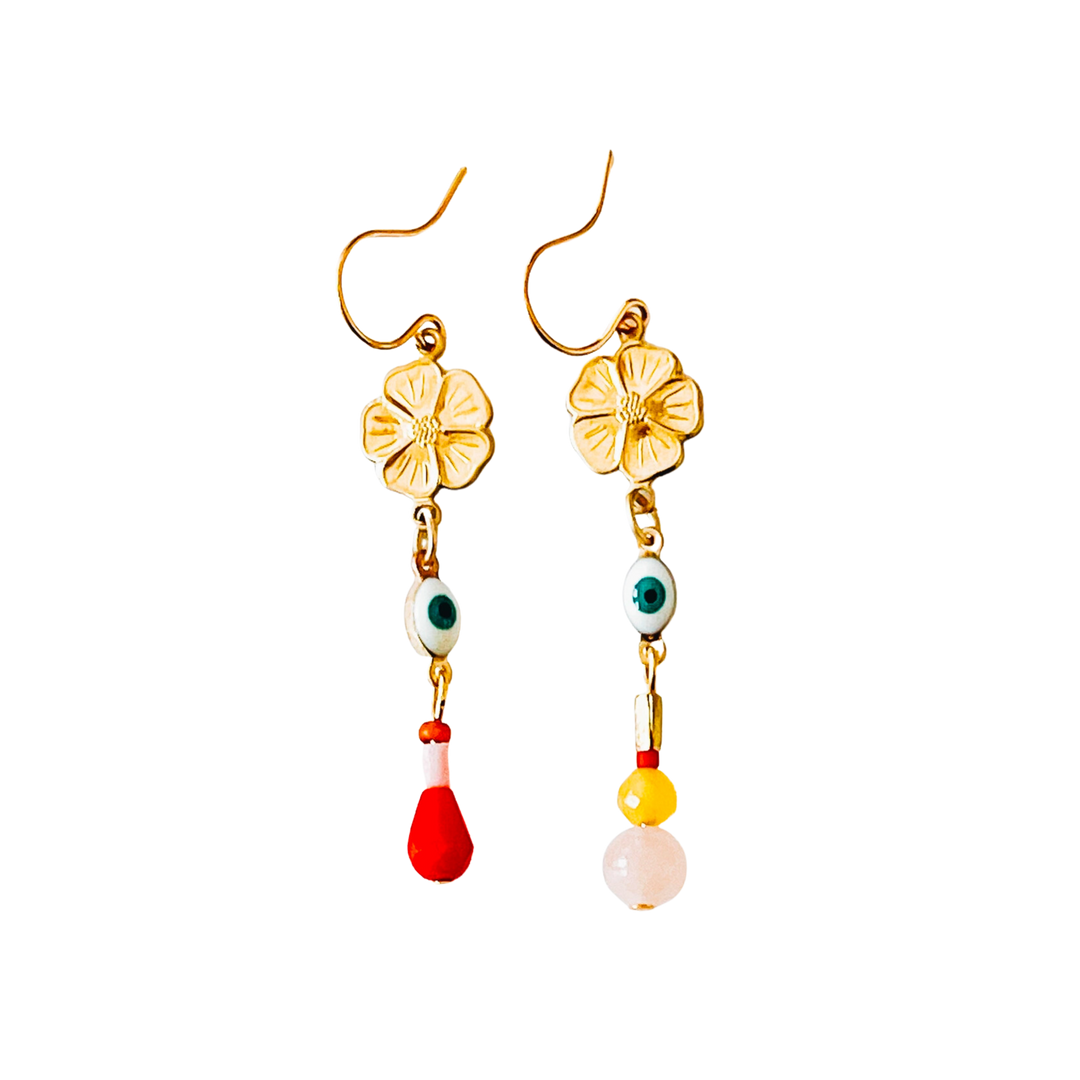 Mismatched Evil Eye Earrings