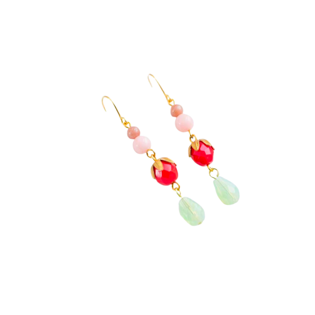 Red Bead Earrings