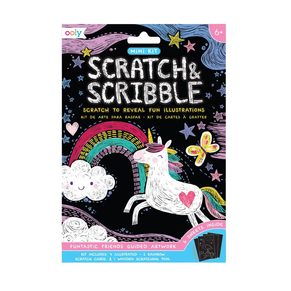 Mini Scratch & Scribble Art Kit: Funtastic Friends