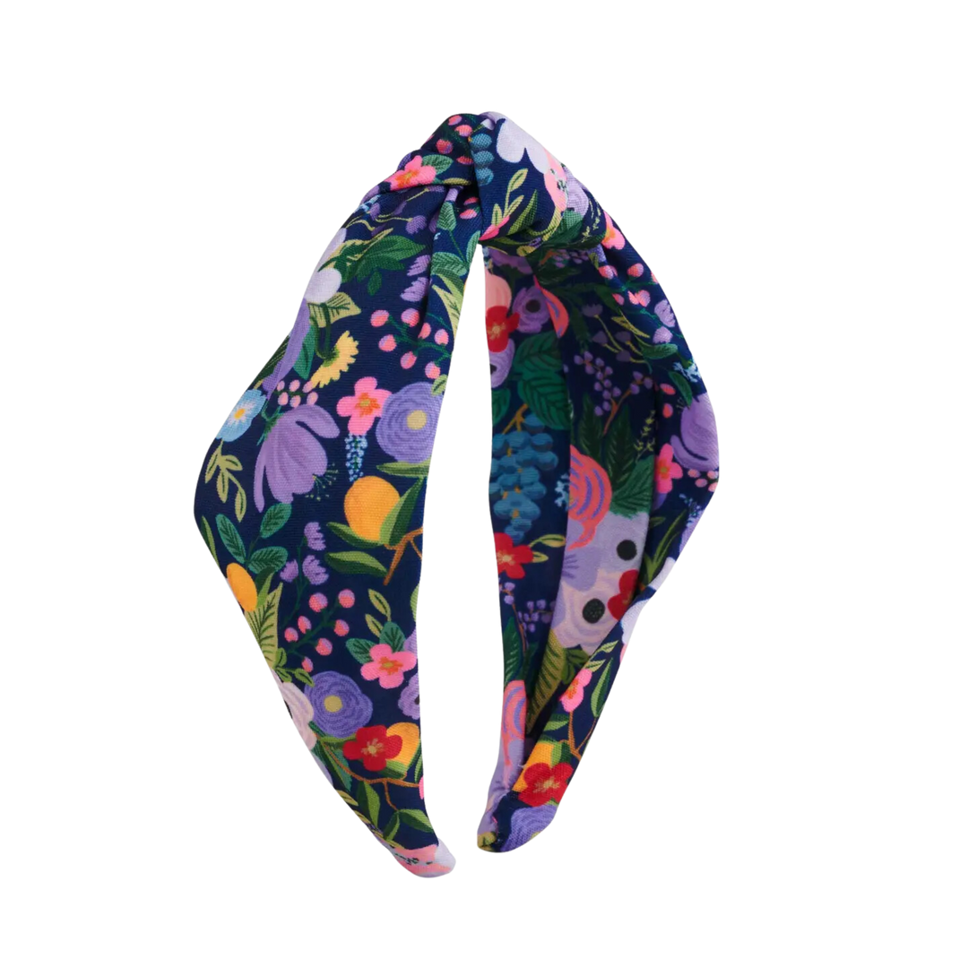 Garden Party Violet Knotted Headband