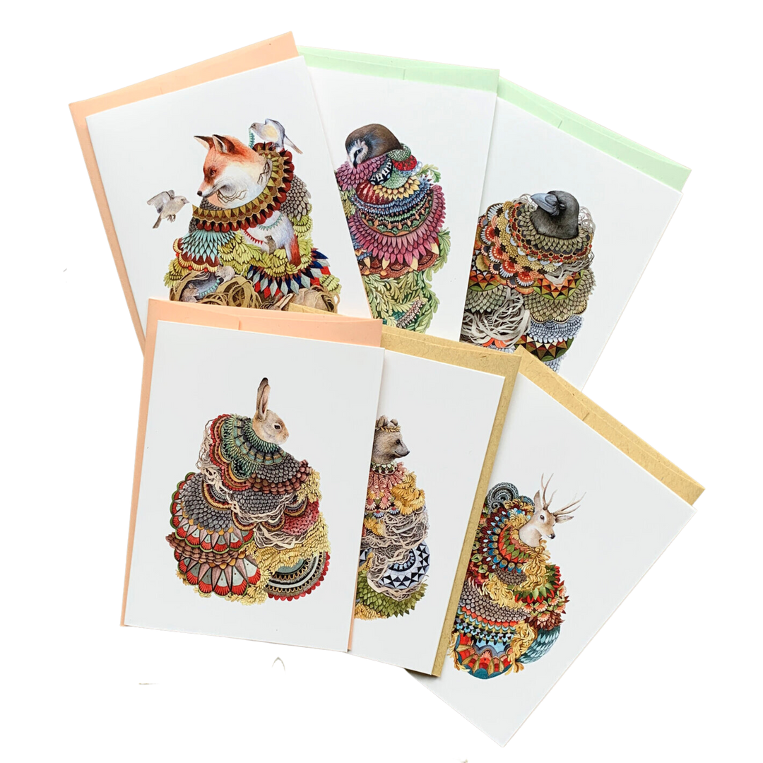 The Quilted Forest Small Greeting Card Set