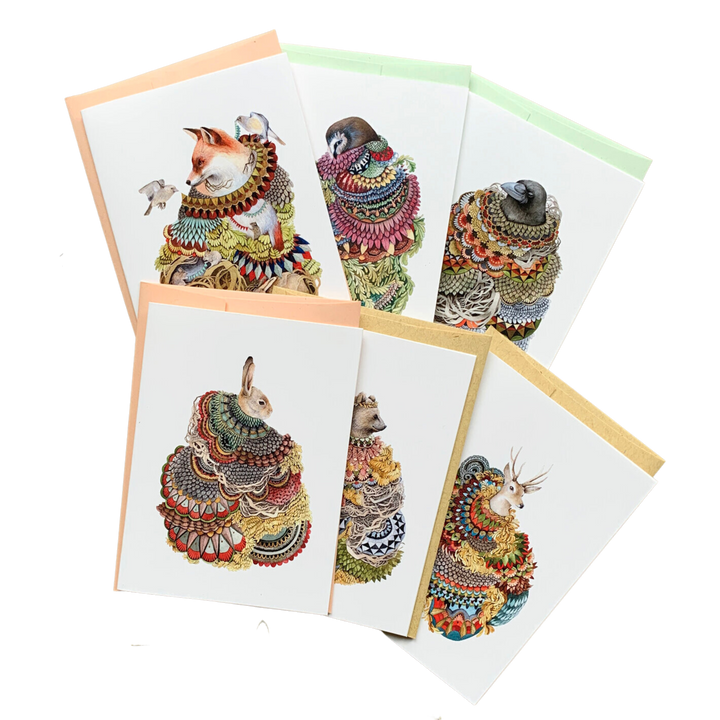 The Quilted Forest Small Greeting Card Set