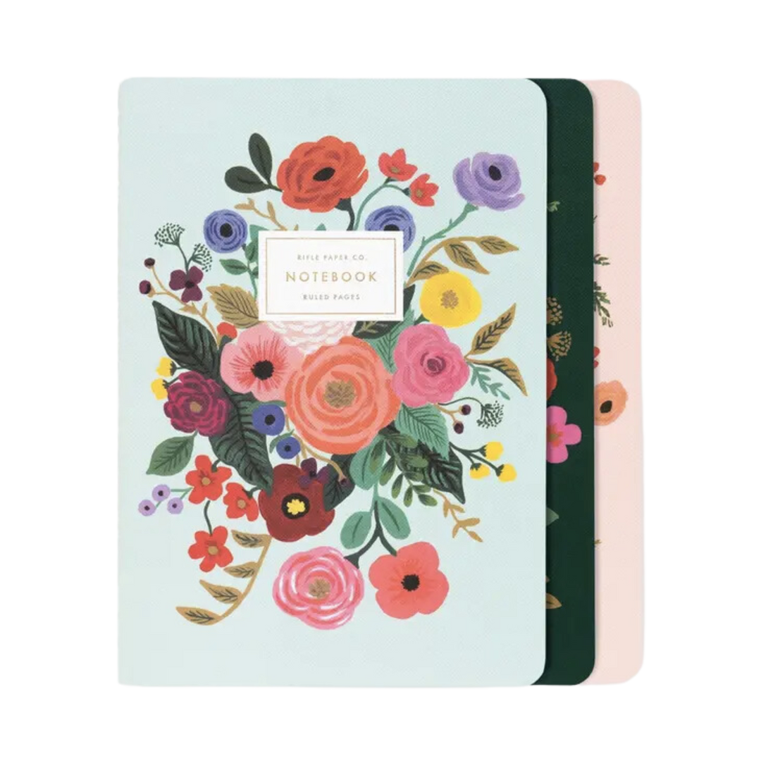 Assorted Set of 3 Garden Party Notebooks