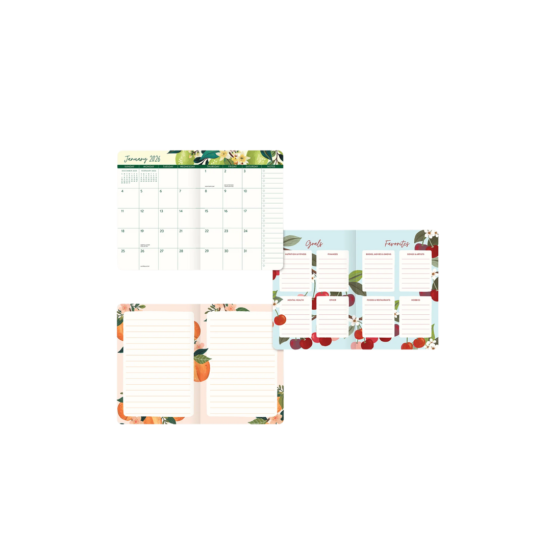 2026 Fruit & Flora Monthly Pocket Planner
