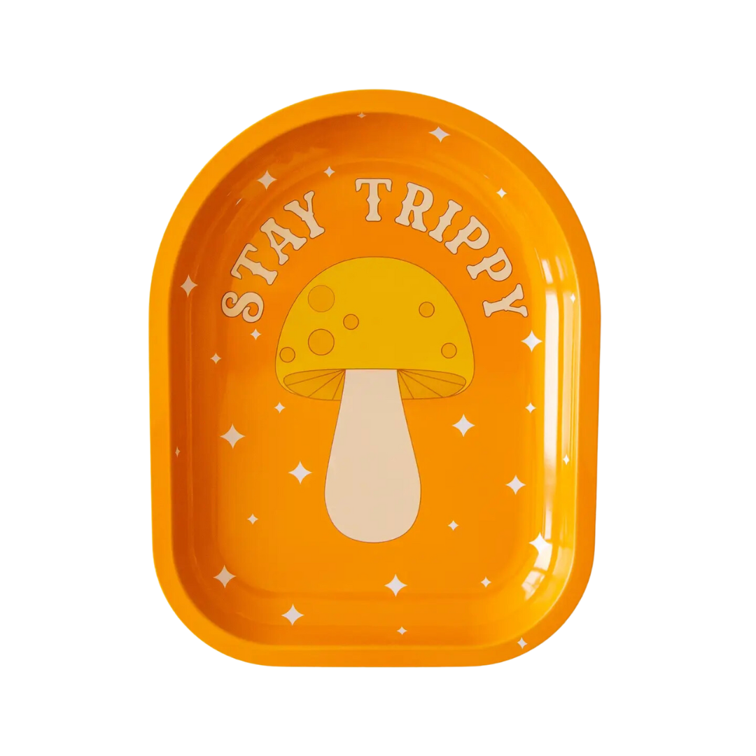 Stay Trippy Metal Mushroom Tray
