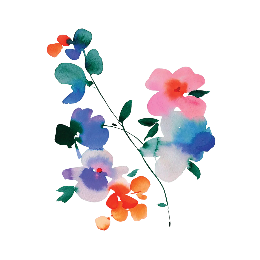 Blue Orchid Tattoo Pair
