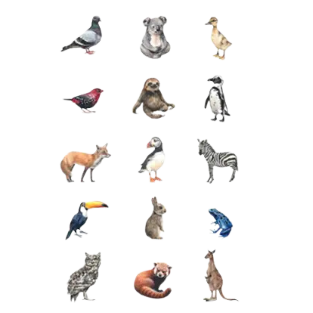Mini Animal Kingdom Tattoo Pair