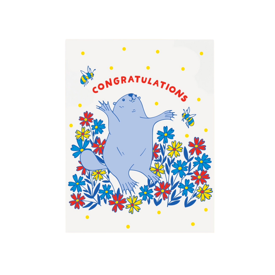 Beaver Congrats Card
