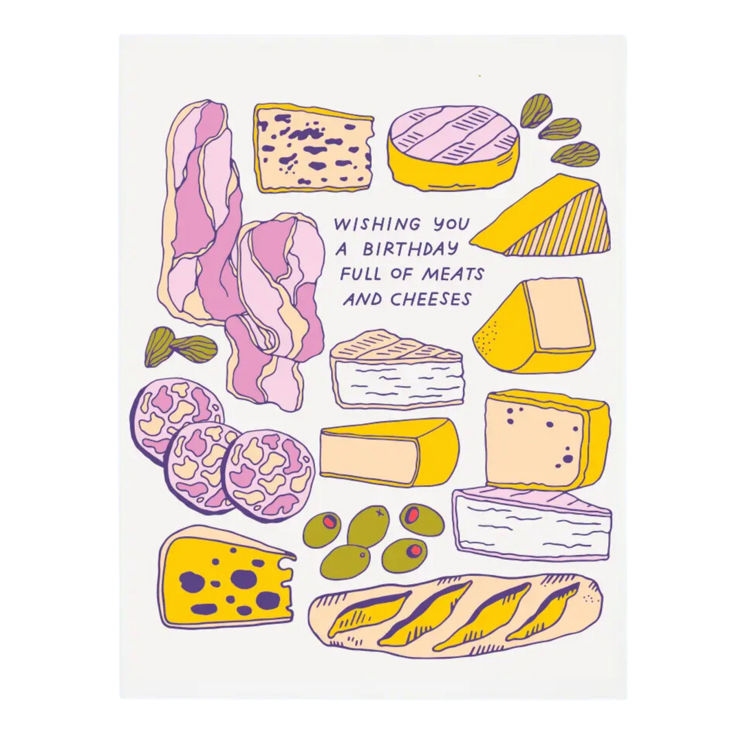 Birthday of Meats and Cheeses Greeting Card