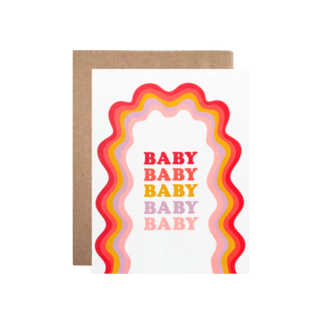 Baby Rainbow Squiggle Card