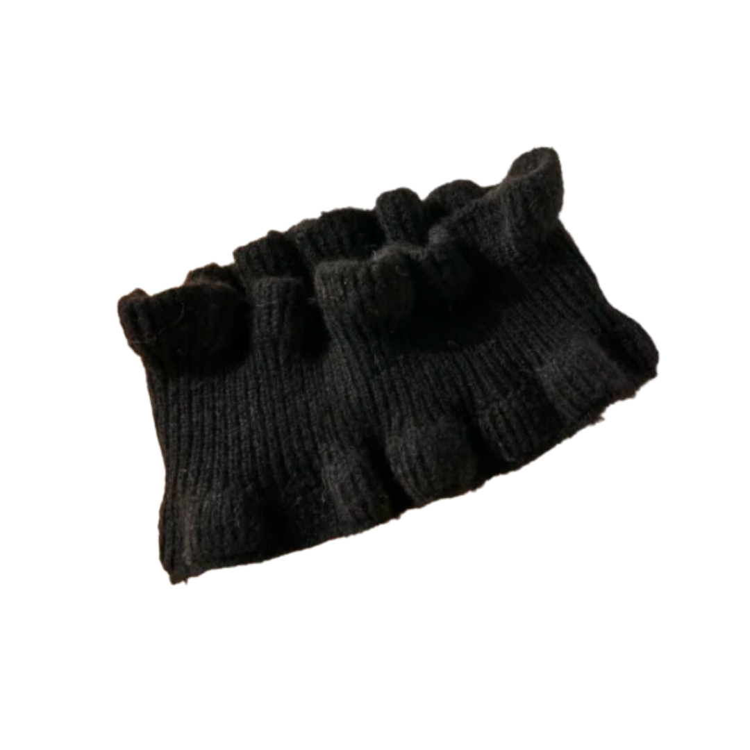 Ruffle Faux Wool Head Wrap
