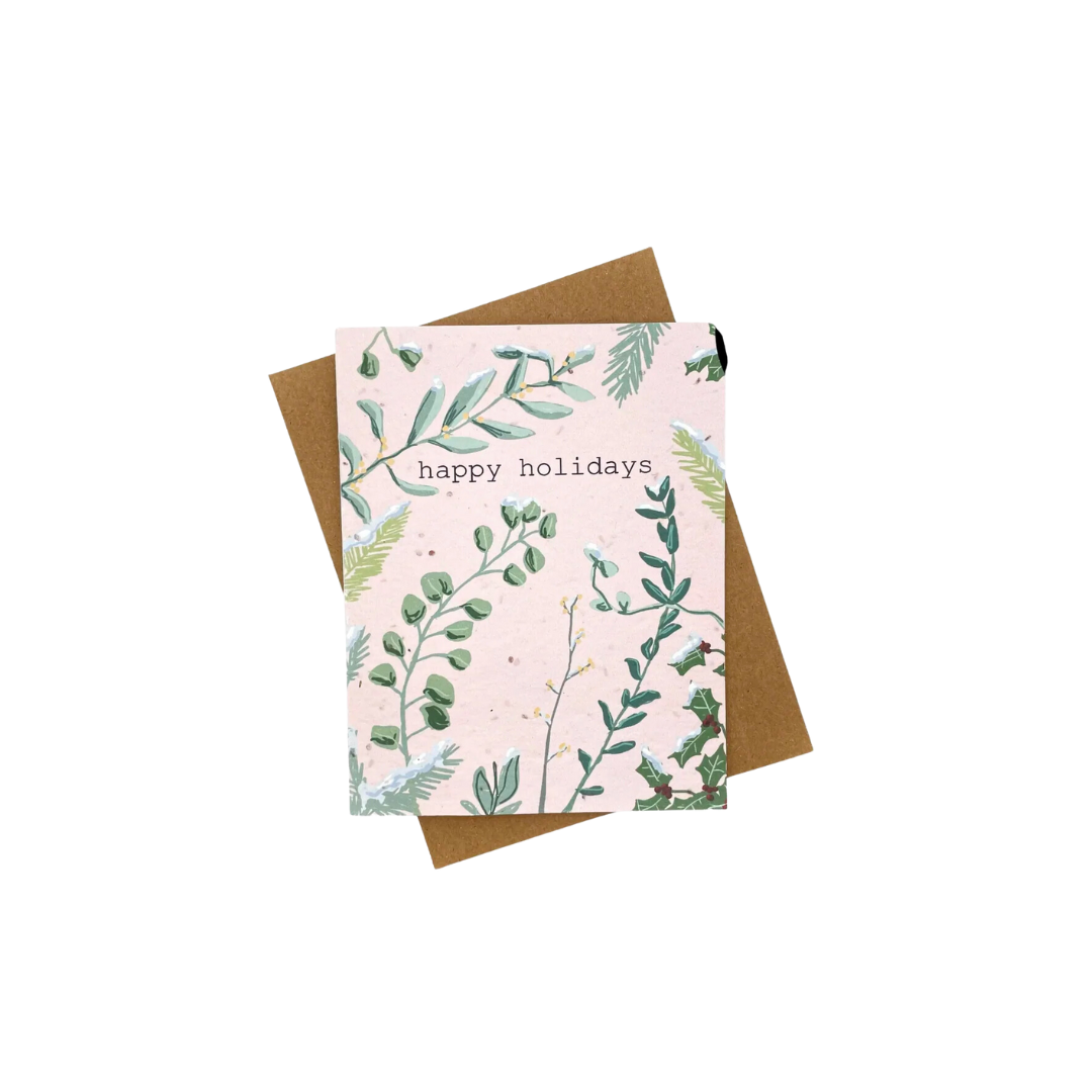 Happy Holidays Plantable Card