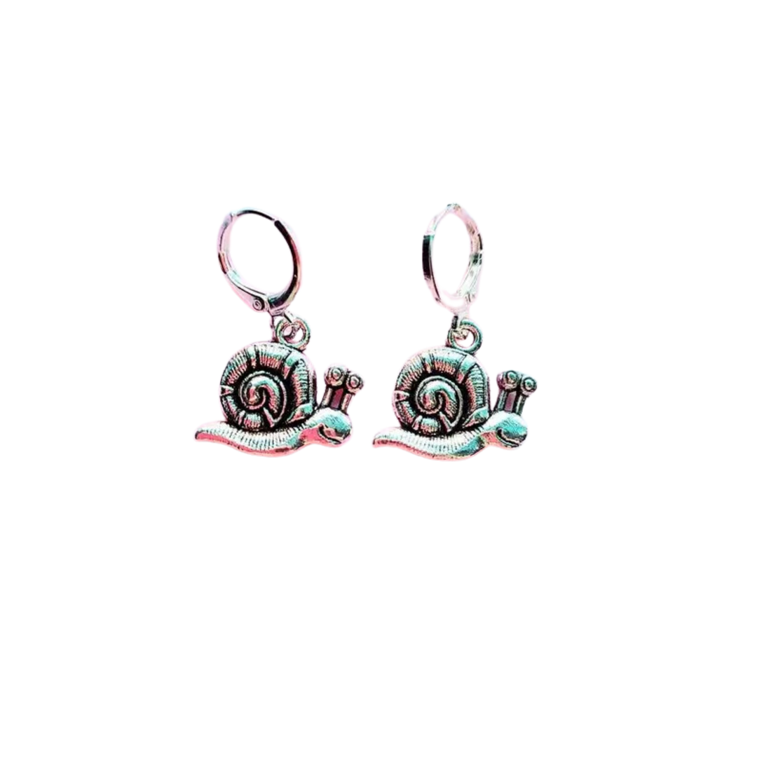 Silver Snail Earrings
