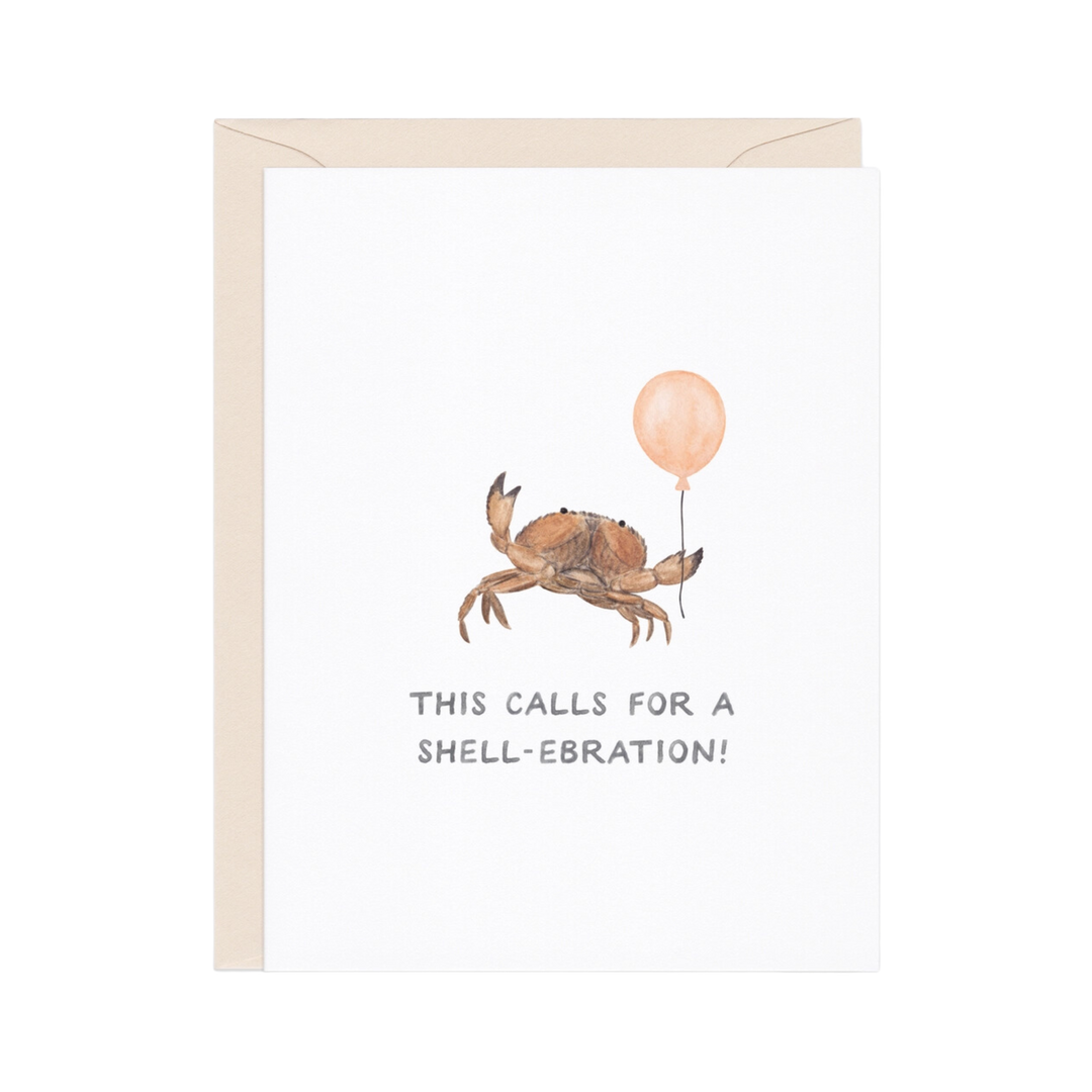 Shell-Ebration Crab Congrats Card