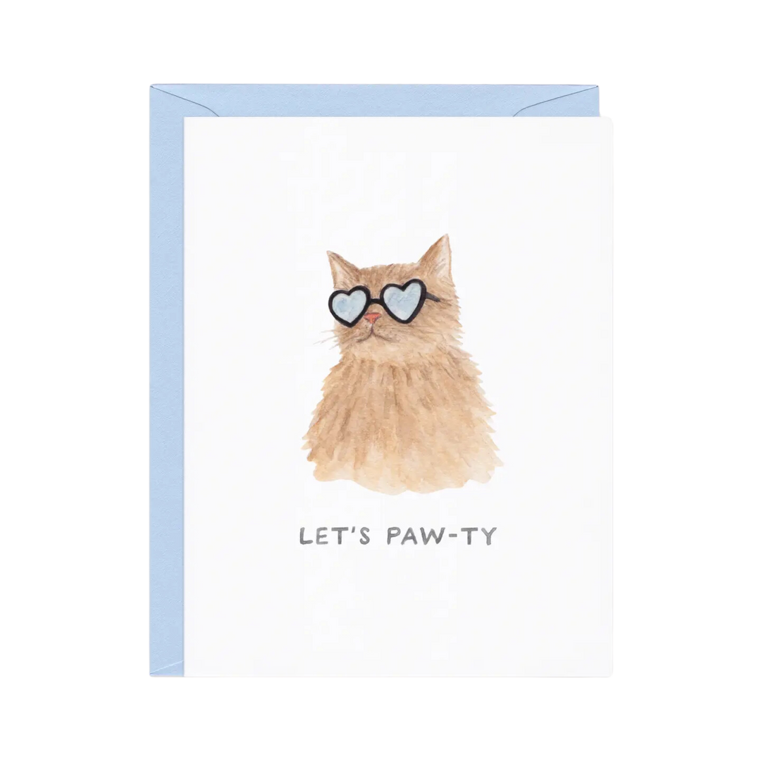 Let's Paw-Ty Cat Birthday Card