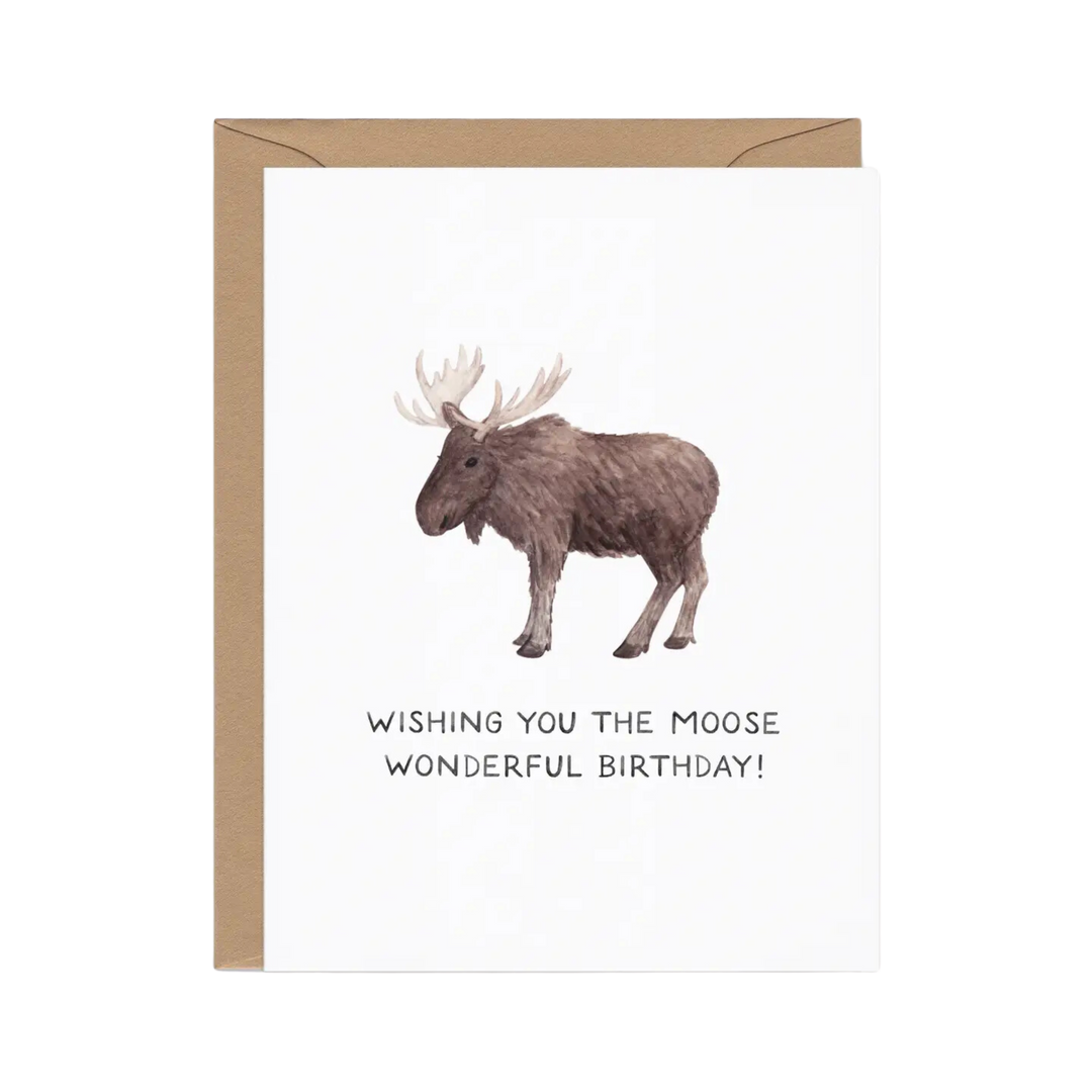 Moose Wonderful Animal Birthday Card