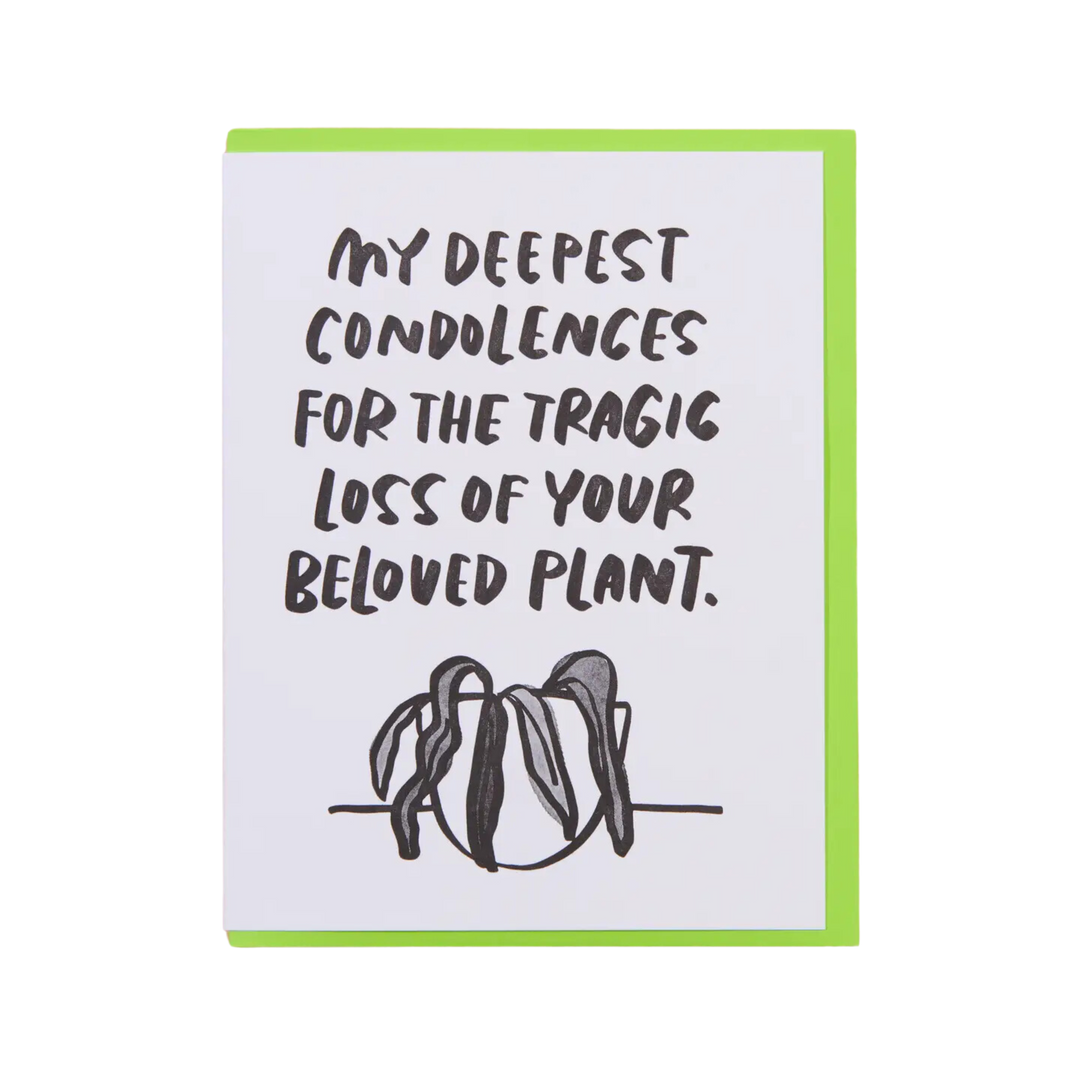 Dead Plant Letterpress Greeting Card