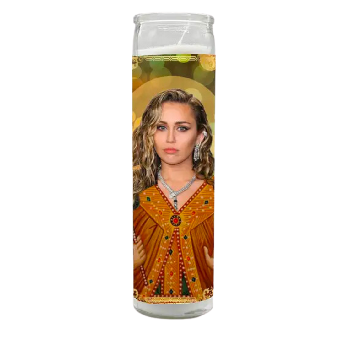 Saint Miley Candle