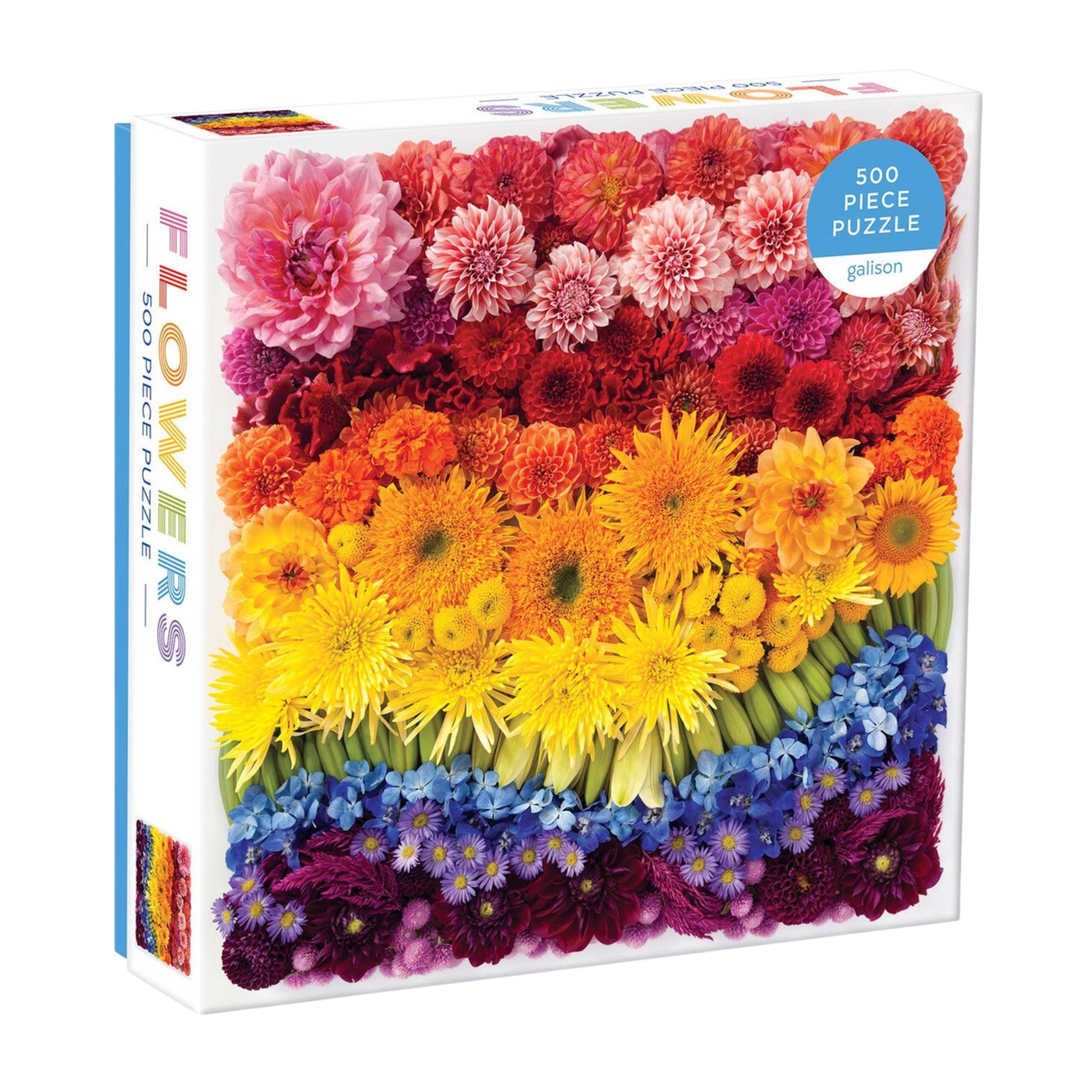 Rainbow Summer Flowers 500 Piece Jigsaw Puzzle