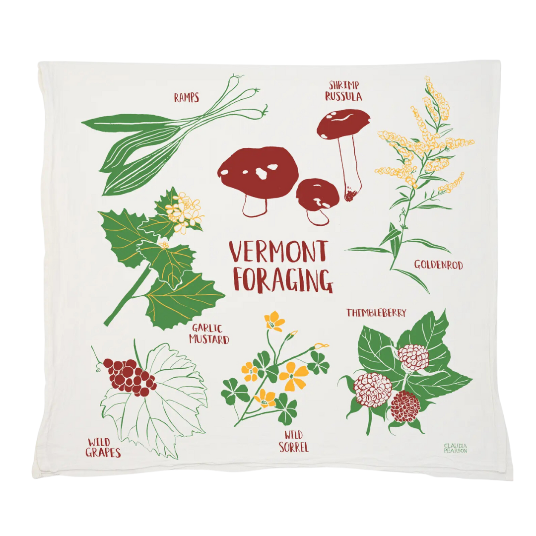 Field Guide: Forage Vermont Tea Towel