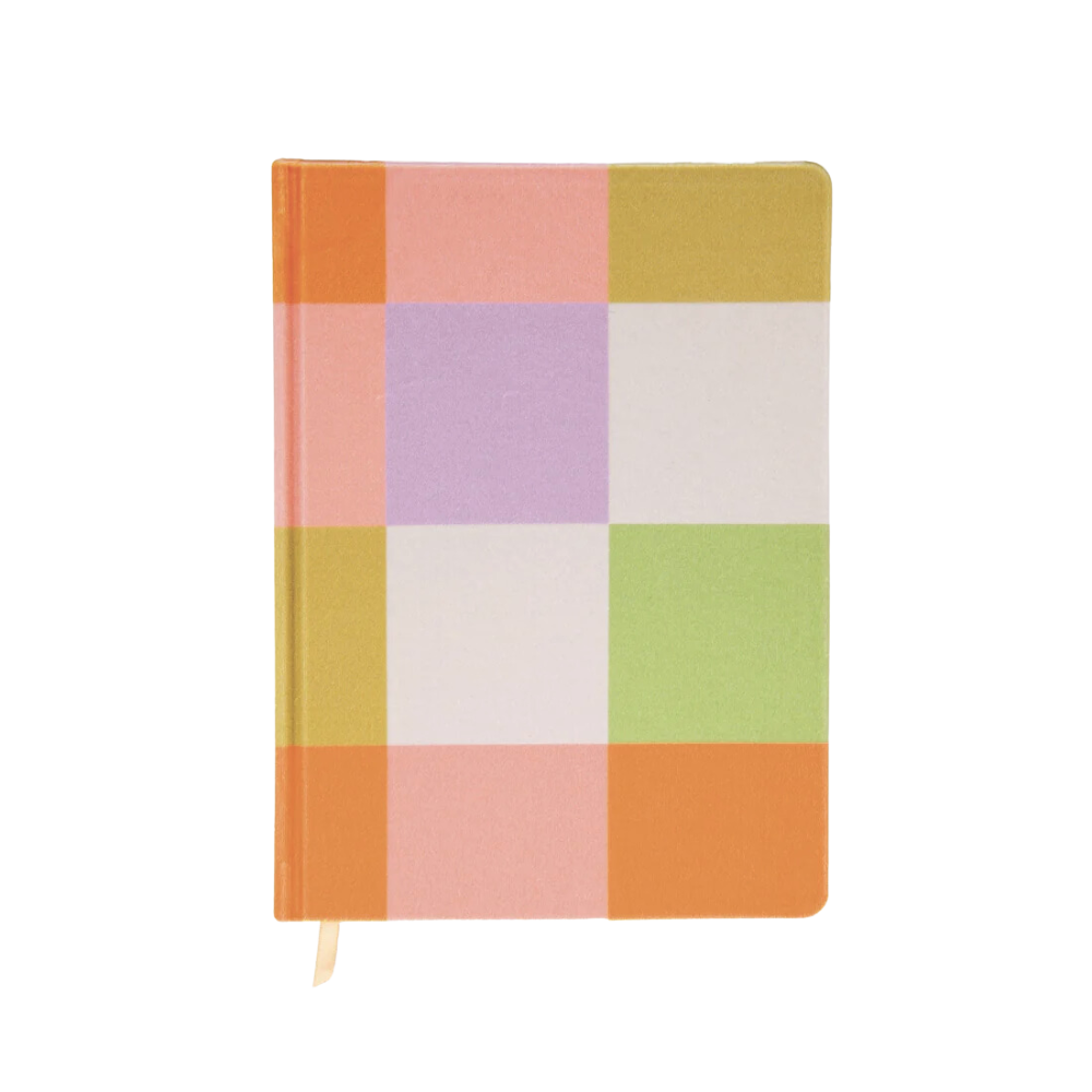 Jumbo Velvet Journal - Check