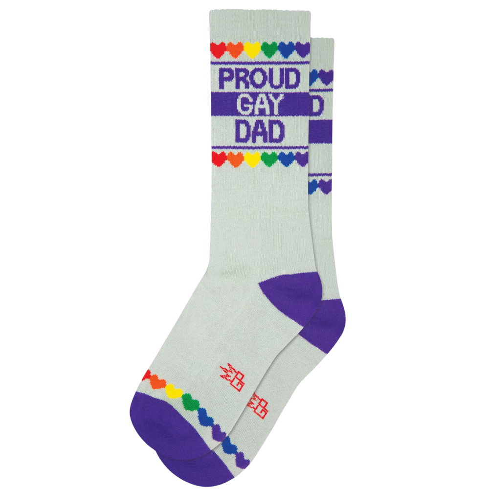 Proud Gay Dad Gym Crew Socks