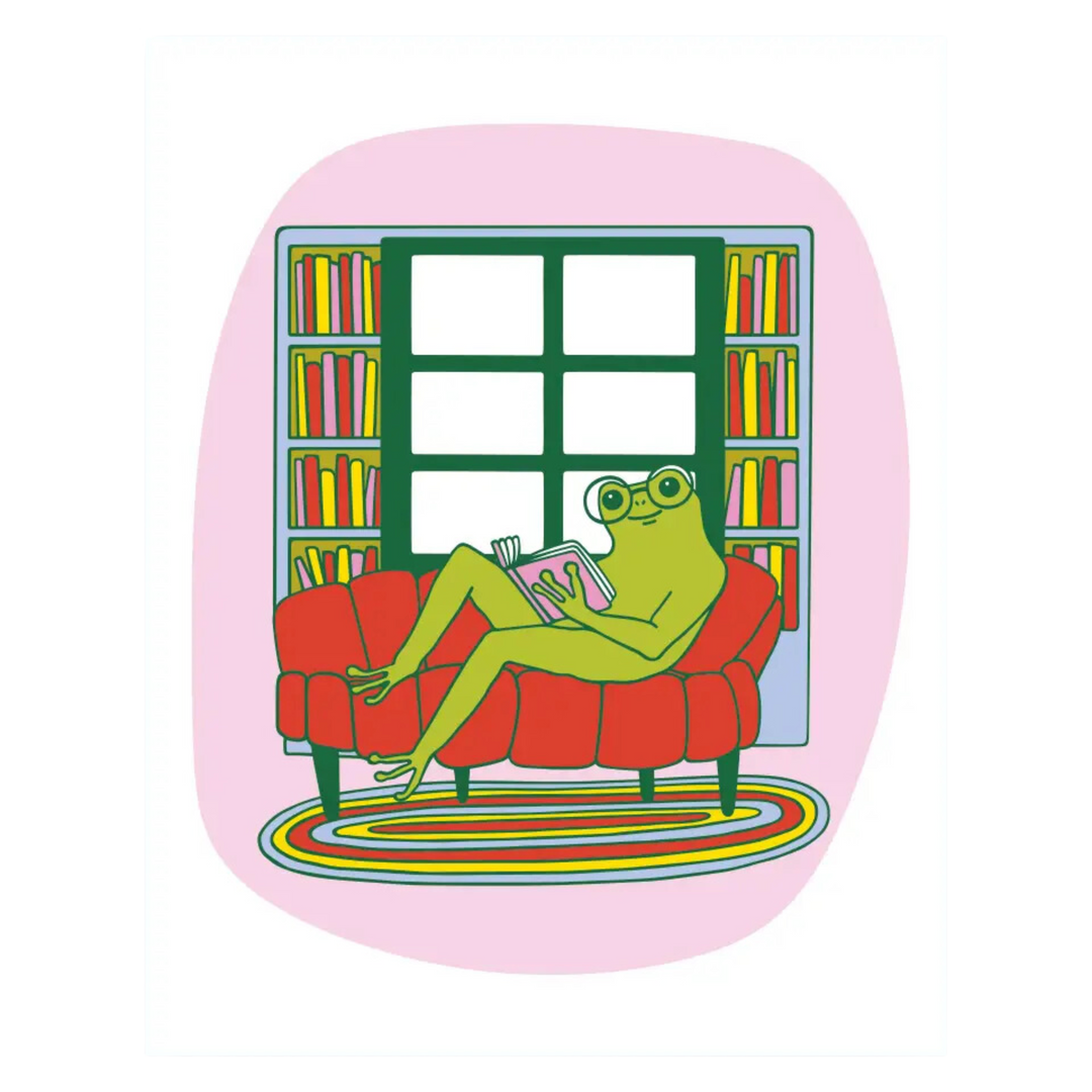 Reading Frog Print