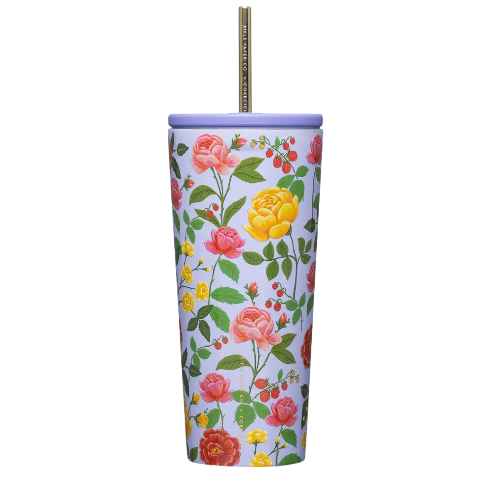 Cold Cup - 24oz Rifle Paper - Roses Purple