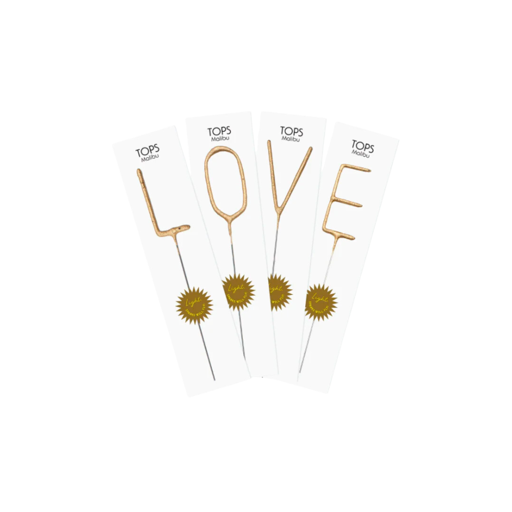Big LOVE Golden Sparkler Wands