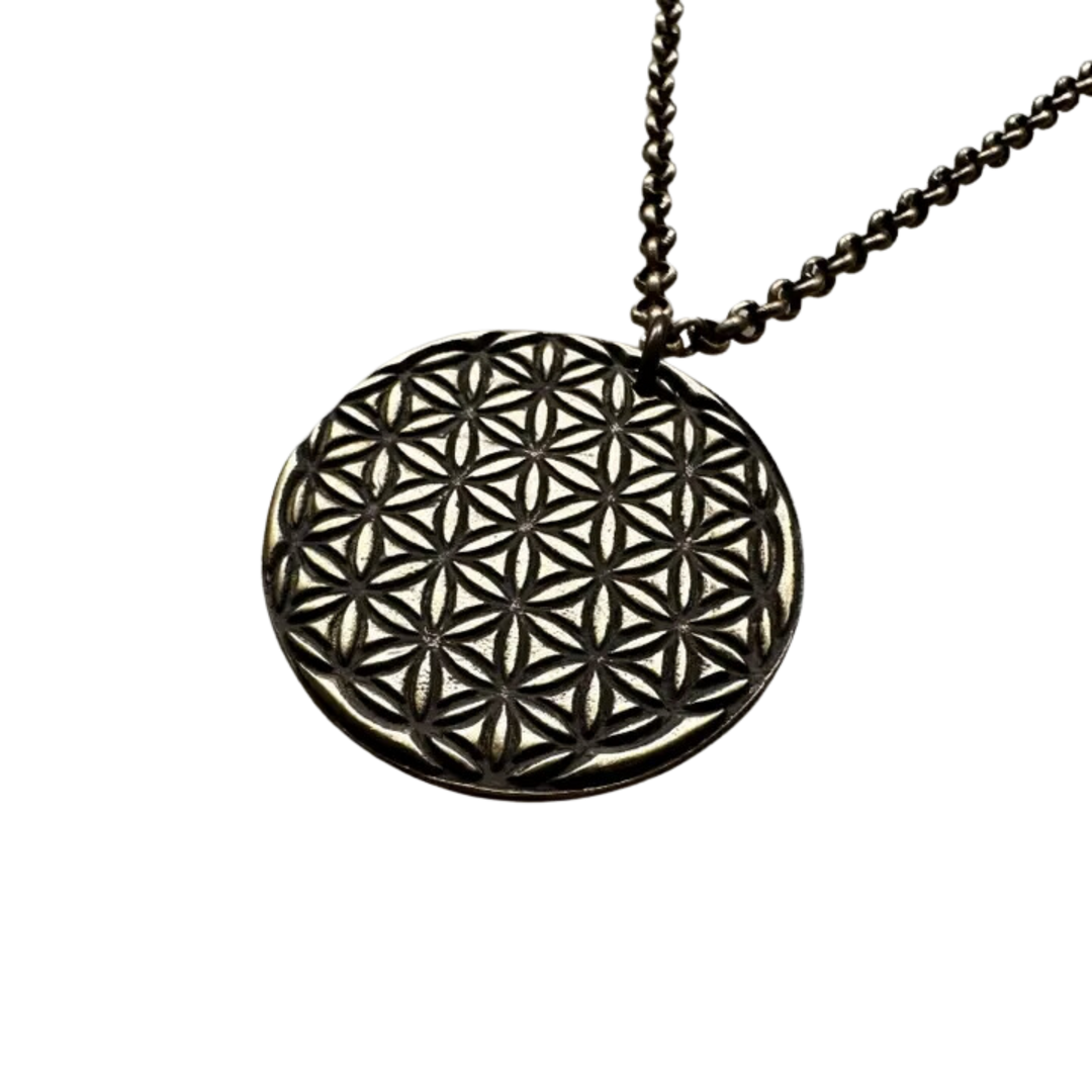 Flower of Life Pendant-Brass
