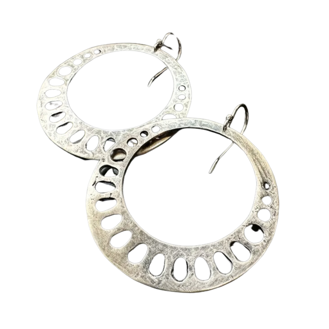 Lotus Root Earrings - Sterling Silver