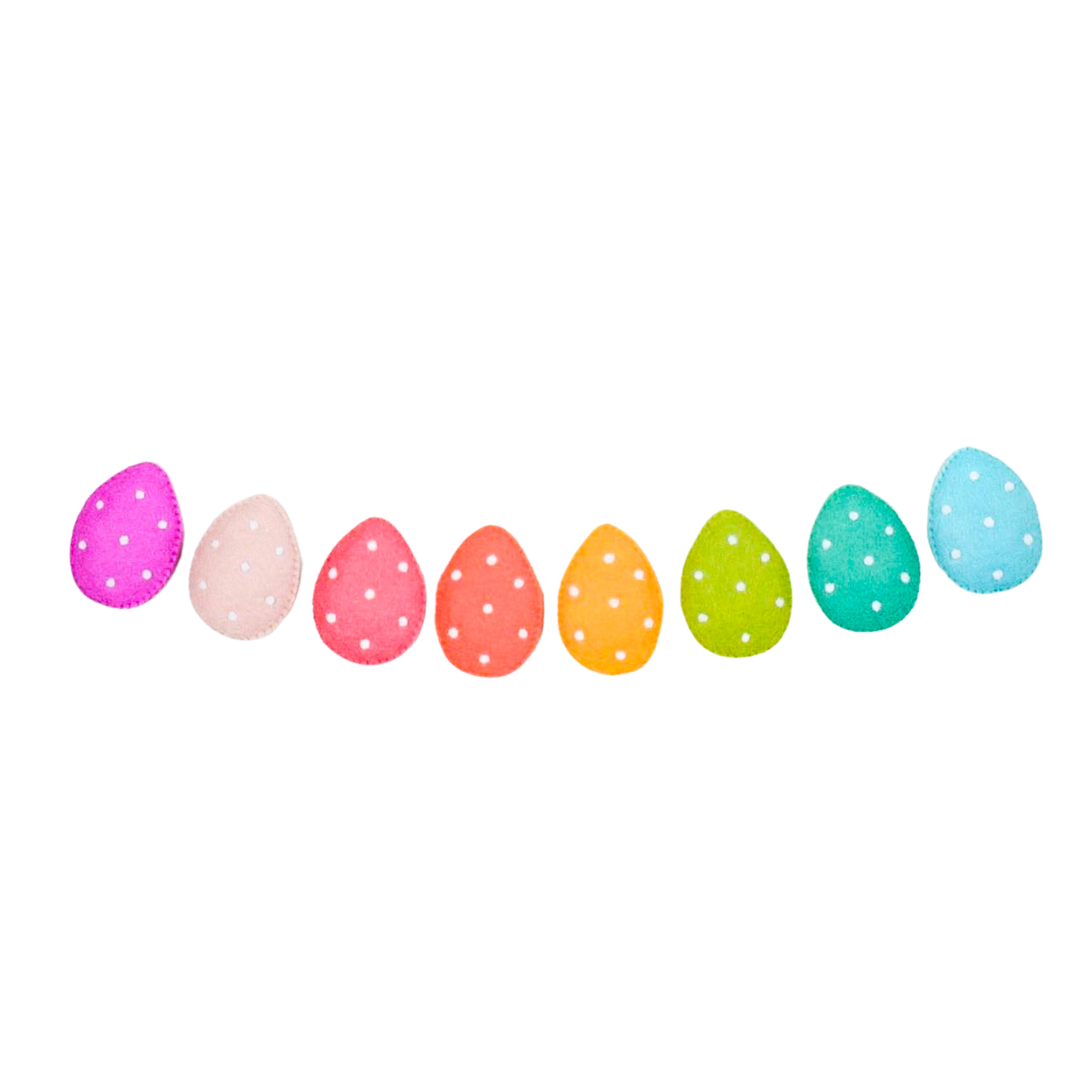 Rainbow Easter Egg Felt Garland