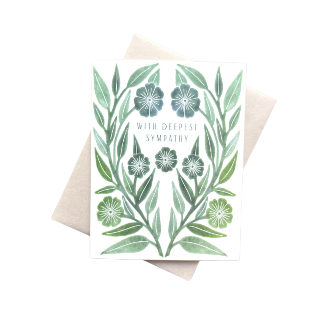 With Deepest Sympathy Offset Printed Card
