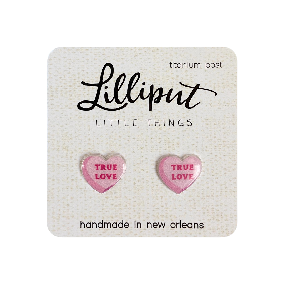 Conversation Heart Earrings // Valentines Day