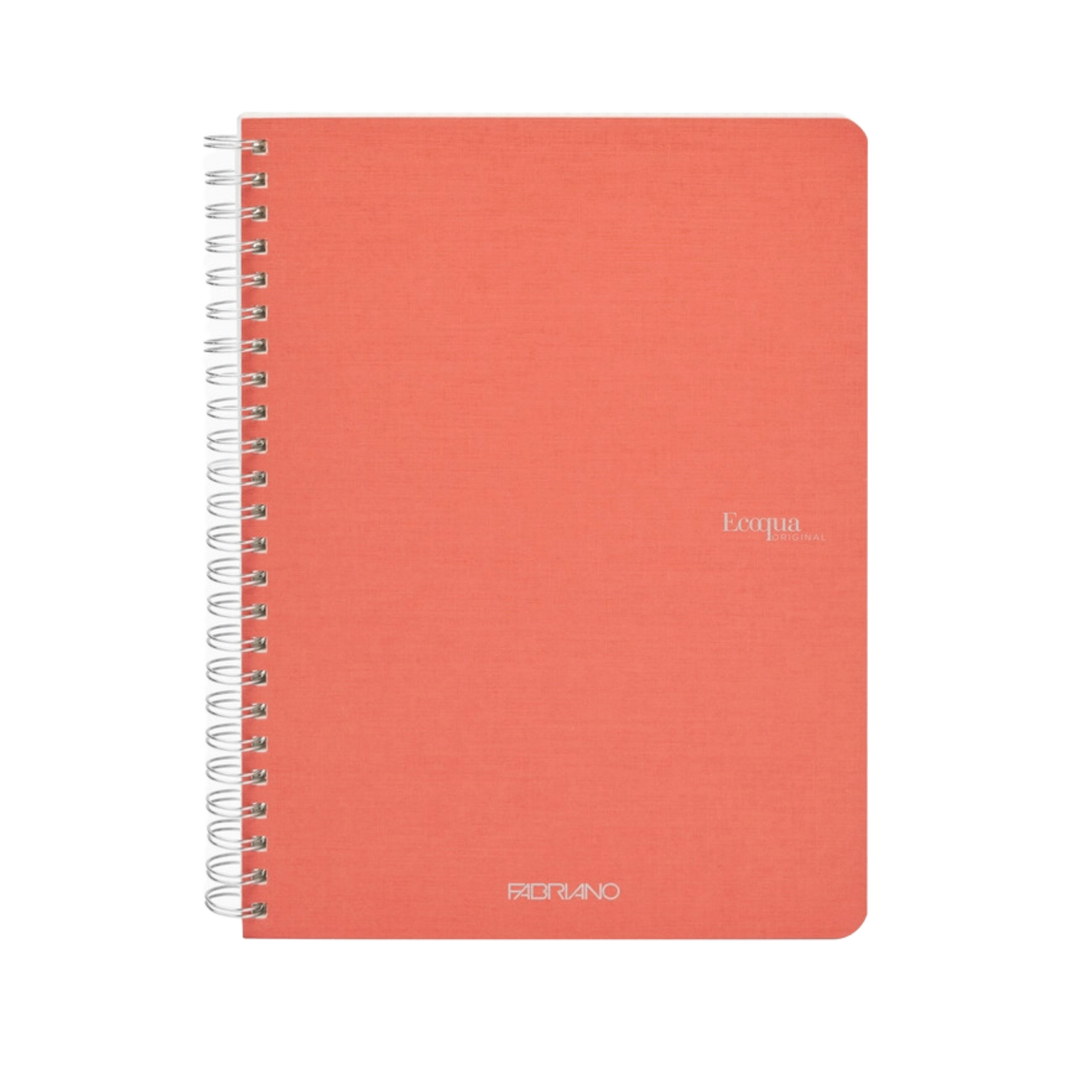 Fabriano Ecoqua Orig Spiral Notebook, A5, Blank, Flamingo