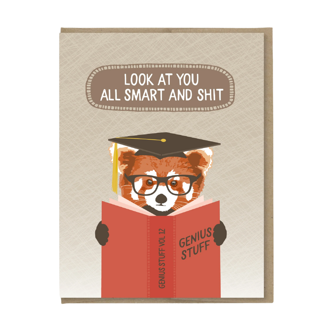 Smart and Shit Graduation Card