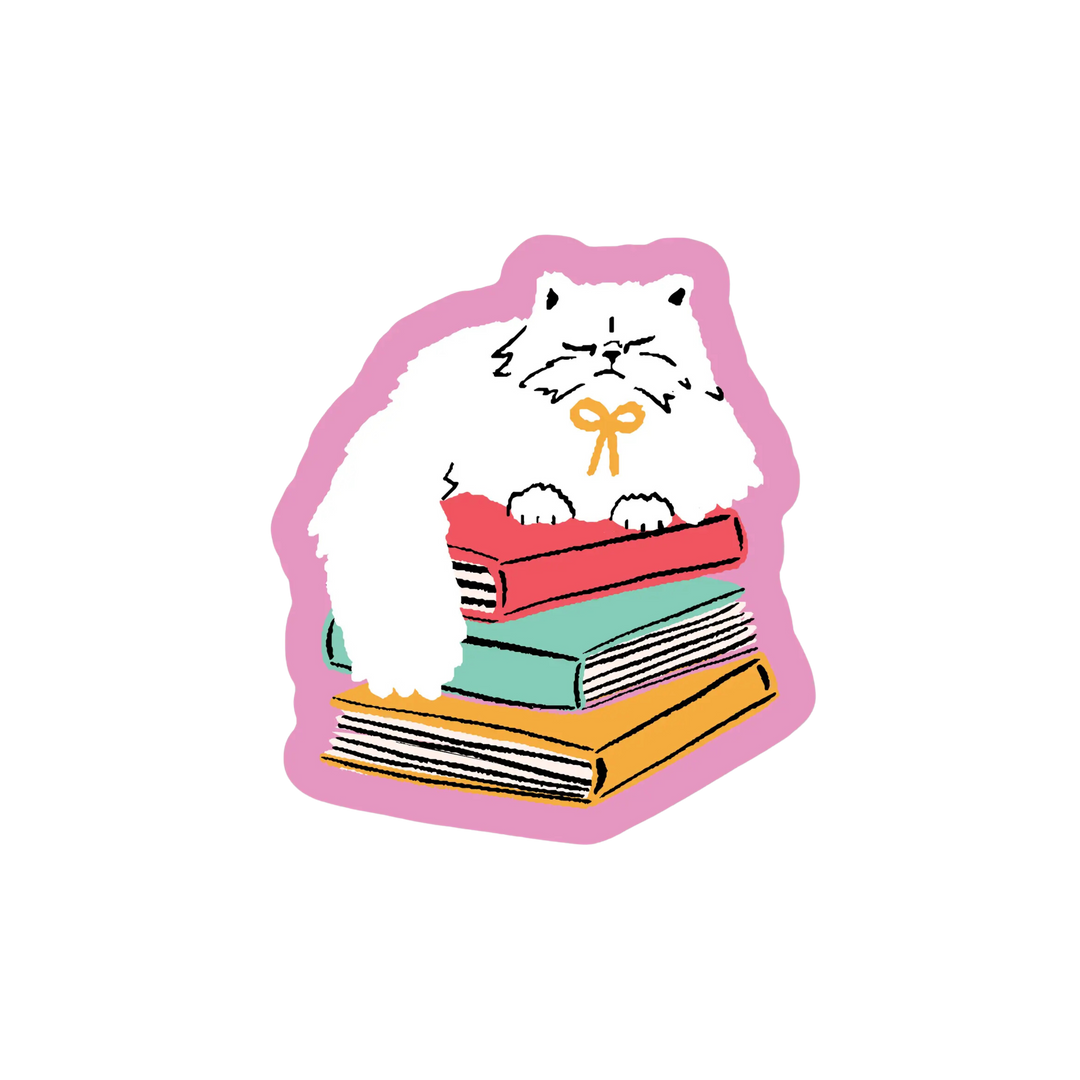 Book Kitty Sticker